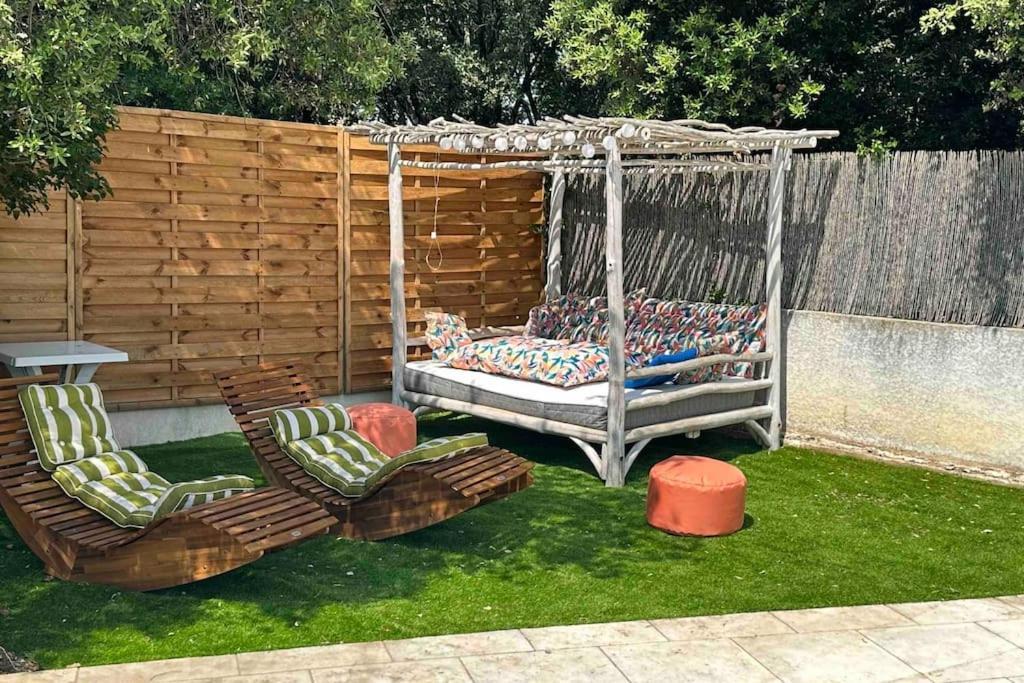 Appart Independent Garden Pool & Spa Sussargues Exterior foto